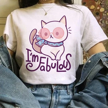 Risanke Harajuku Grafiti Tiskanje T Shirt Ženske Kratek Rokav Dihanje Moda Tshirt Ženske Ustvarjalnosti Ulica Tee Majice