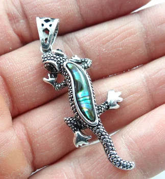 Nova Moda Naravnih Abalone Lupini gecko Kroglice Čare ogrlico, Obesek, Izdelava nakita DIY Ugotovitve Brezplačna dostava