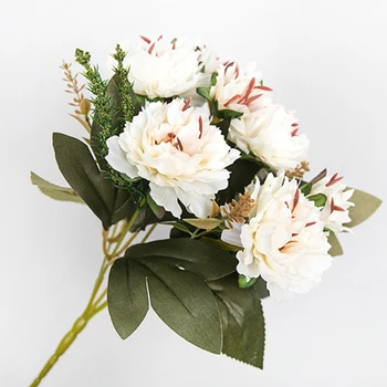 Umetni peony cvet 5 glav/šopek simulacije peony cvet svile peony poročno dekoracijo domov office namizni pribor