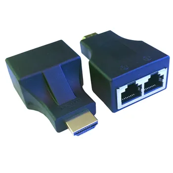 30 M/100 Metrov HDMI Dvojno RJ45 CAT5E UTP CAT6 LAN Ethernet HDMI Podaljšek, Repeater Za HDTV 1080P HDPC PS3