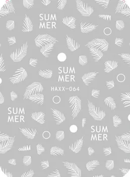 Najnovejši Haxx serije 63 64 65 3d nail nalepke nalepke poletje listov vzorec nohtov DIY orodja odlikovanja