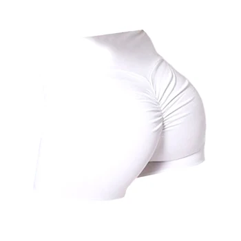 Visoko elastična barva hlače Seksi rit gube design tri točke hlače Modni sweatpants fitnes