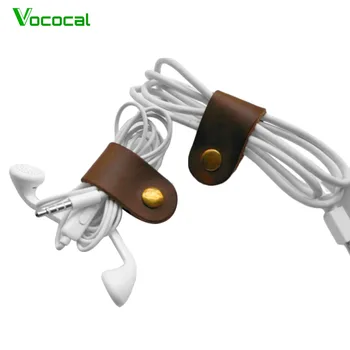 Vococal 10pcs/Veliko PU Usnje Kabel, Vrvi, Žice, Navijalec za Shranjevanje Organizator Sponke Trakov Vezi za Slušalke, Kabel USB, Polnjenje Žice