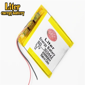 3,7 V 400mAh 303442 Litij-Polymer Li-Po baterija li ionska Baterija za Polnjenje celic Za Mp3, MP4 MP5 GPS mobilni bluetooth
