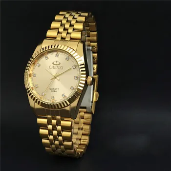 Nove moške Krog iz nerjavečega jekla watch plima moške electroplated zlato moške gledajo modni trend velikih watch ploščo moške watch ura
