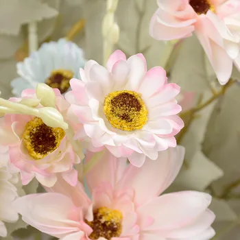 5pcs flores artificiales 5 vilice Dahlia svilene Rože za dekoracijo doma Ponaredek Cvet Dekoracijo Poroke cvet garland dogovoru
