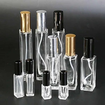 100 kozarcev/veliko 3ml 10 ml 30 ml 50 ml Jasno Kvadratnih Prenosni Potovanja Parfum Spray Steklenico Razpršilo Prazne Povratne Steklenice
