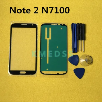 Zaslon Na Dotik, Plošča Zamenjava Za Samsung Galaxy Note 2 N7100 N7105 Sprednje Steklo Zunanji Objektiv + Nalepka + Orodja