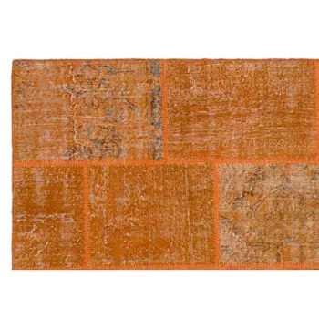 Ročno Oranžna Letnik Overdyed Mozaik Področju Preprogo 160x230 Cm-5'3