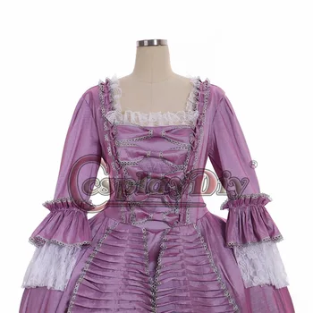 Cosplaydiy Marie Antoinette Baročno Žogo Obleke Obleko 18. Stoletja Kraljica Princesa Obleko Kolonialne Rokoko Belle Vijolično po Meri