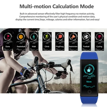 Smart Zapestnice Pedometer Fitnes Zapestnica Band IP68 Vodotesen Watch Srčni utrip Tracker Spanja Zaslon Bluetooth Smartwatch