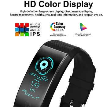 Smart Zapestnice Pedometer Fitnes Zapestnica Band IP68 Vodotesen Watch Srčni utrip Tracker Spanja Zaslon Bluetooth Smartwatch