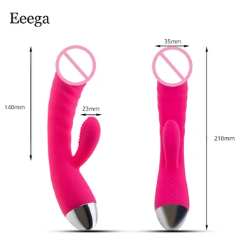 G Spot Rabbit Vibrator, Vibrator za Odrasle Igrače USB Polnjenje Močan Masturbacija Ženske Vagine, Klitoris Sex Igrača za Ženske