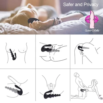 G-spot Vibrator za Klitoris Analni Stimulator Prostate Massagers Odd. za ponovno Polnjenje Silikonski Odraslih Spolnih Igrač Za Moške In Ženske