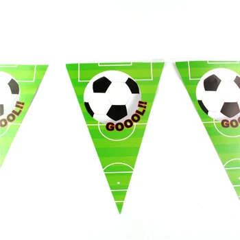 1set Nogomet tema Banner vključno 10pcs Zastavo Stranka Vesel Dobave Rojstni Dekoracijo Nogomet Fans Svetovni Pokal v Korist