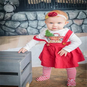 2020 Nov Baby Dekleta Oblačenja 2Pcs Obleke, Kompleti Pismo Tiskanja Božič T-shirt Vrhovi Kombinezon Tutu Krila Obleka za Obleko Dekleta Obleke 0-4T
