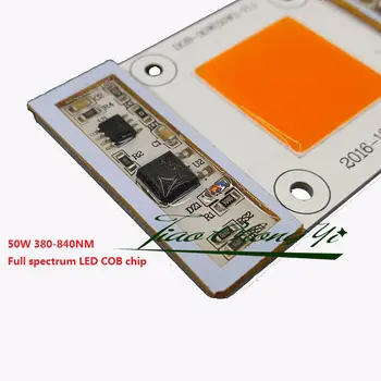 NOVO 110VAC 50 w High Power led čip vgrajen gonilnik 380NM-840NM Celoten Spekter LED