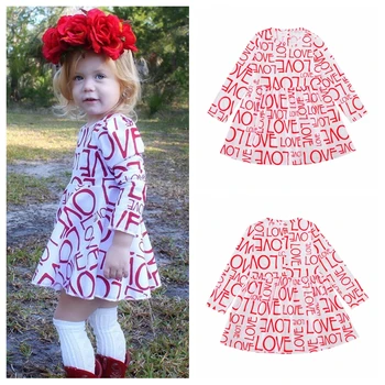 Jeseni Baby Dekleta Pismo Natisnjeno Princesa Obleke Haljo Dekleta Obleko Malčka Fant Obleko Z Dolgimi Rokavi Otroci Športna Oblačila