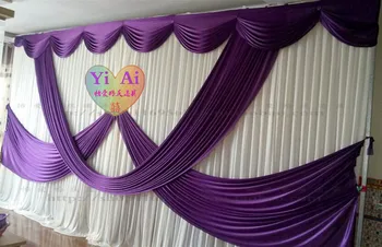 2017 fazi ozadje poroka dekoracija poroka luksuzni zavese vijolično poroko fazi drapery zavesa