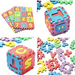 36 Kos Otroke Mini EVA Pena Črke Abecede Številke Tla Mehka Otroška Mat 3D Puzzle Otroci Izobraževalne Igrače, VROČE