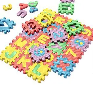 36 Kos Otroke Mini EVA Pena Črke Abecede Številke Tla Mehka Otroška Mat 3D Puzzle Otroci Izobraževalne Igrače, VROČE
