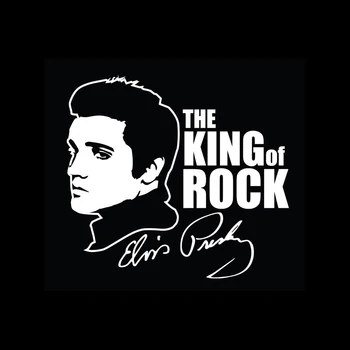 Avto Nalepke Elvis Presley Rock AutographPVC Car Dekoracija dodatna Oprema Decals Ustvarjalne Nepremočljiva Črna/bela,17 cm*16 cm