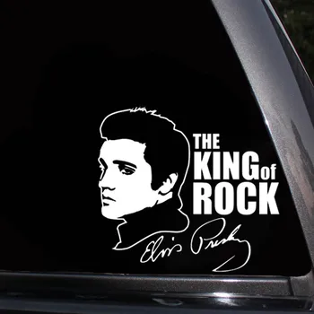 Avto Nalepke Elvis Presley Rock AutographPVC Car Dekoracija dodatna Oprema Decals Ustvarjalne Nepremočljiva Črna/bela,17 cm*16 cm