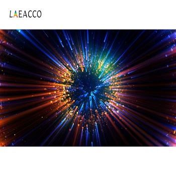 Laeacco Disco Party Fotografijo Ozadja Fluorescence Svetlobni Žarek Bokeh Fazi, Glasba Za Rojstni Dan Fotografije Kulise Za Foto Studio
