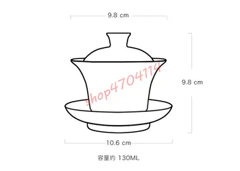 Sladko belo steklom ročno poslikane keramike, kape sklede, Kitajski slog čajne skodelice, vrhunsko obrt, čaj slovesnosti dobave