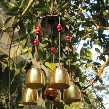 5 Zvonovi Vetru Zvončki Antirust Bell Prostem Okraski Srečo, Kovinski Pagoda Najboljše Želje Doma Dekoracijo Windchime