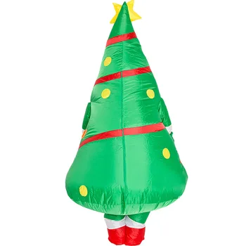 Nov slog božič risanka lutka napihljivi kostum za santa claus obleko gor rekviziti smešno maskota napihljivi božično drevo oblačila