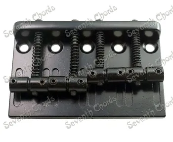 A set of 4 String Saddle Bass Guitar Bridge guitar accessories parts Chrome Black for choose Musical instrument