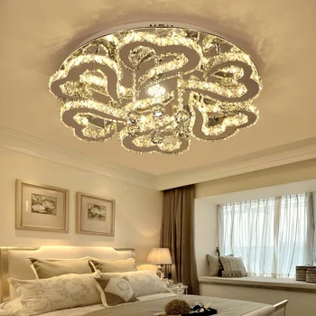 Sodobna Romantična Crystal LED Stropni Luči v obliki Srca Dnevna Soba Razsvetljavo Spalnica Stalnica Jedilnica Hotela Zatemnitev LED Lučka