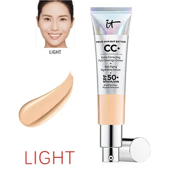Kozmetika CC+ Krema SPF50, Polno Kritje Srednje Svetlobe Znanja tekočo podlago Ličila za Beljenje Kože, Ampak Bolje Osnovna Ličila