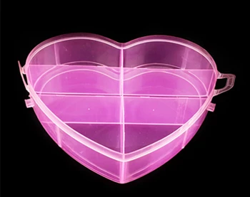 1PC 3 Plast Srca Organizator Nakit Polje Plastične Škatle za Shranjevanje Kozmetični Namizni Organizator Posodo Ličila Primera JF 0671