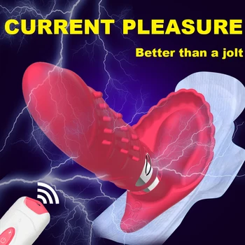 Metulj Nosljivi Dildo, Vibrator Za Ženske Električnega Udara Brezžični Daljinski Klitorisa G spot Spodbujanje Vibrator Adult Sex Igrače