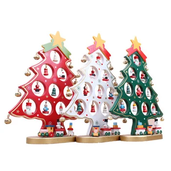 Novo Leto dekoracijo za dom, darila, lesene umetno Božično drevo okraski okraski dekor predstavlja Festival Stranka Domov