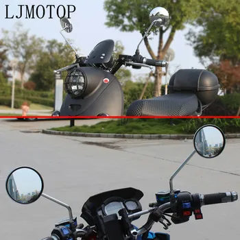 Srebro motocikel ogledala rearview Strani Ogledalo krog ogledalo 8 mm/10 mm Za YAMAHA YZ 125 250 450 250F 450F 250X 250FX 450FX