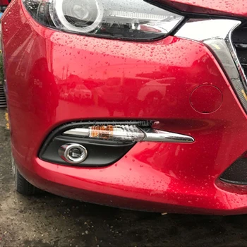 Za Mazda 3 M3 Axela 2017 2018 Chrome Sprednje Luči Za Meglo Lučka Foglight Zajema Modeliranje Trim Zunanjost Dodatki Avto Styling Deli