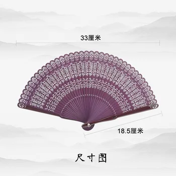 Kitajski slog bambusa zložljiva ventilator za moške in ženske, starinsko Hanfu cheongsam plesne skupine fan strani fan bambusa fan fan zložljiva
